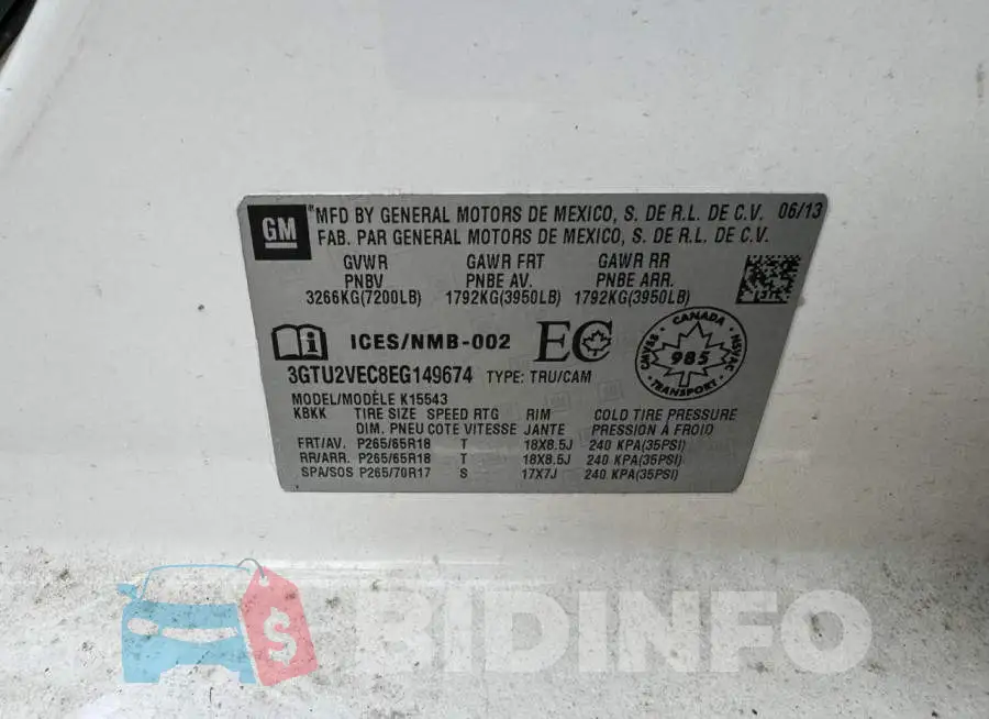 3GTU2VEC8EG149674 Photo# 10