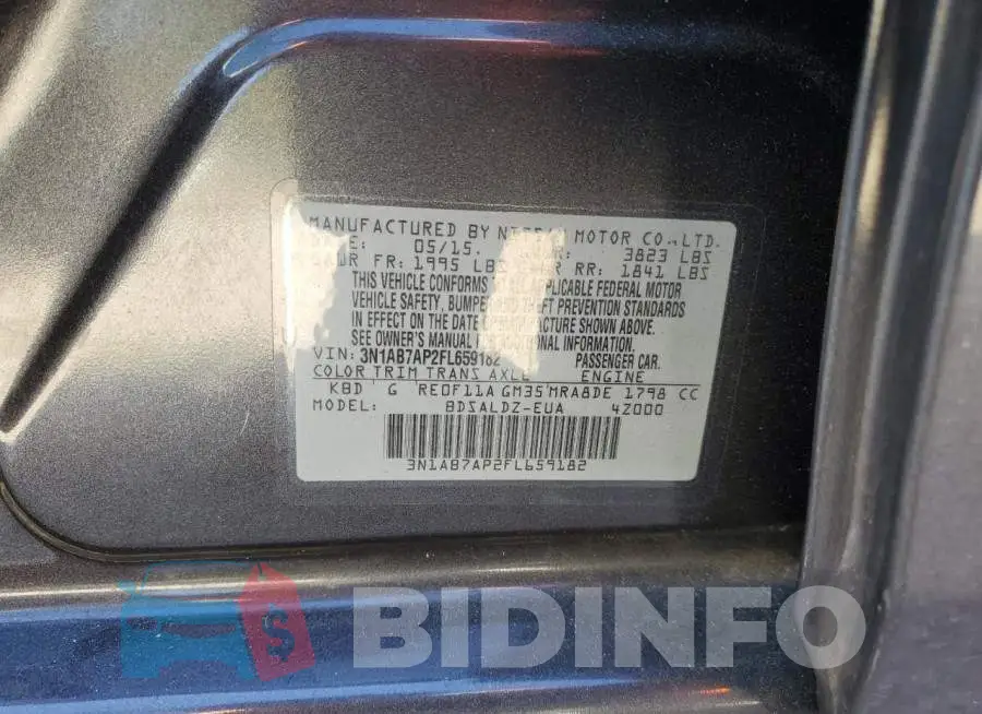 3N1AB7AP2FL659182 Photo# 12