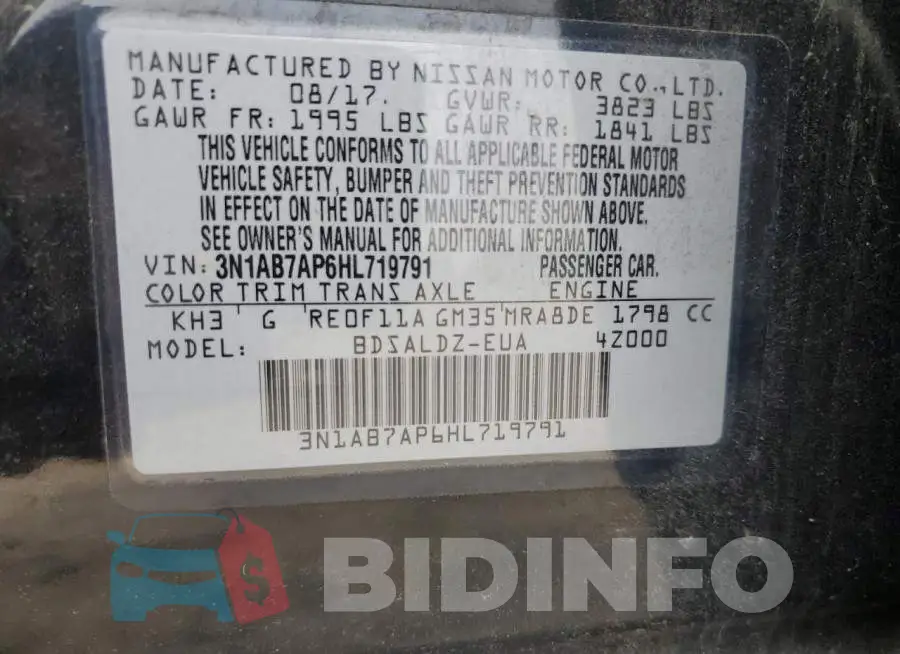 3N1AB7AP6HL719791 Photo# 12