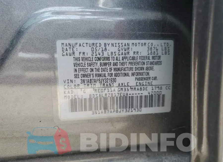3N1AB7AP8JY321930 Photo# 12