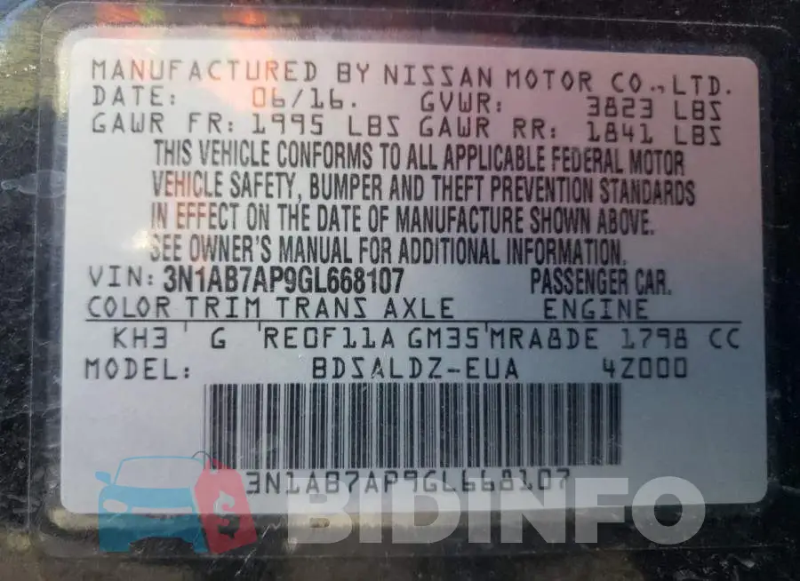 3N1AB7AP9GL668107 Photo# 12