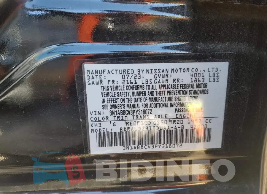 3N1AB8CV3PY318072 Photo# 12