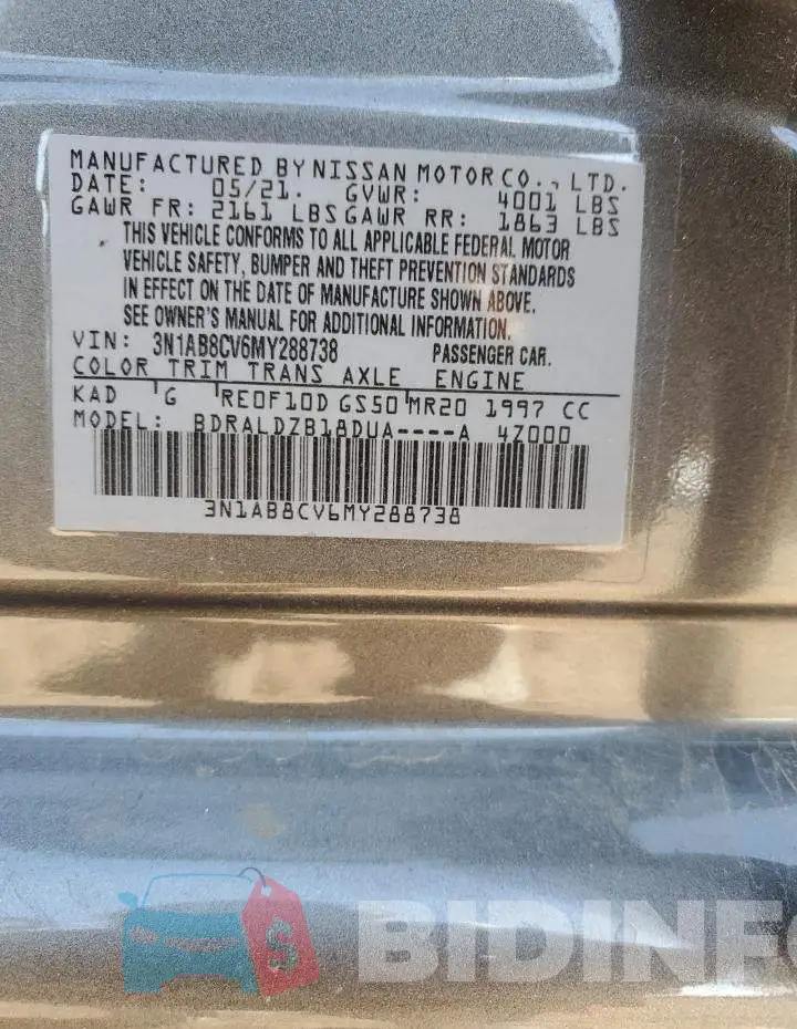 3N1AB8CV6MY288738 Photo# 12
