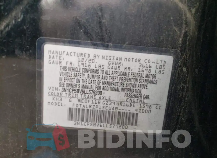 3N1CP5BV6LL579200 Photo# 12