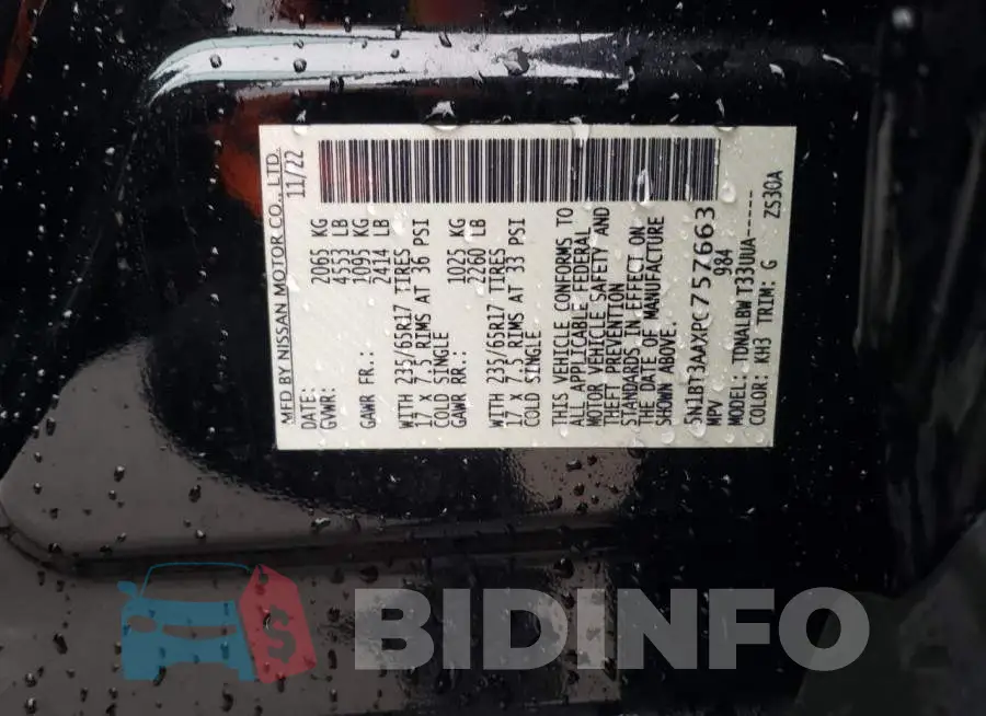 5N1BT3AAXPC757663 Photo# 13