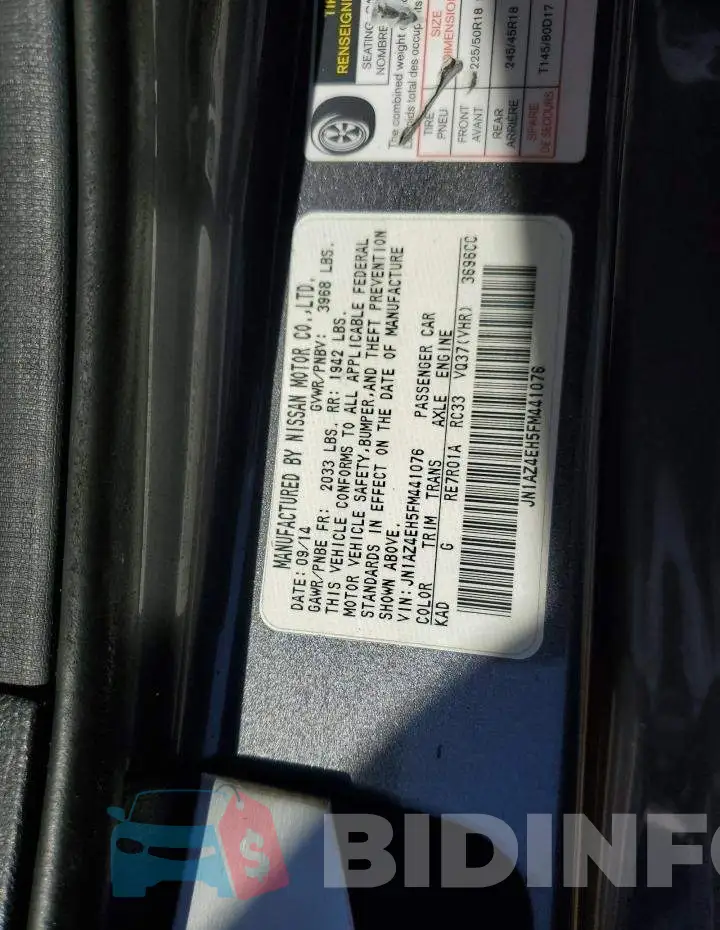 JN1AZ4EH5FM441076 Photo# 13
