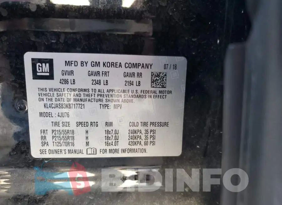 KL4CJASB3KB717721 Photo# 13
