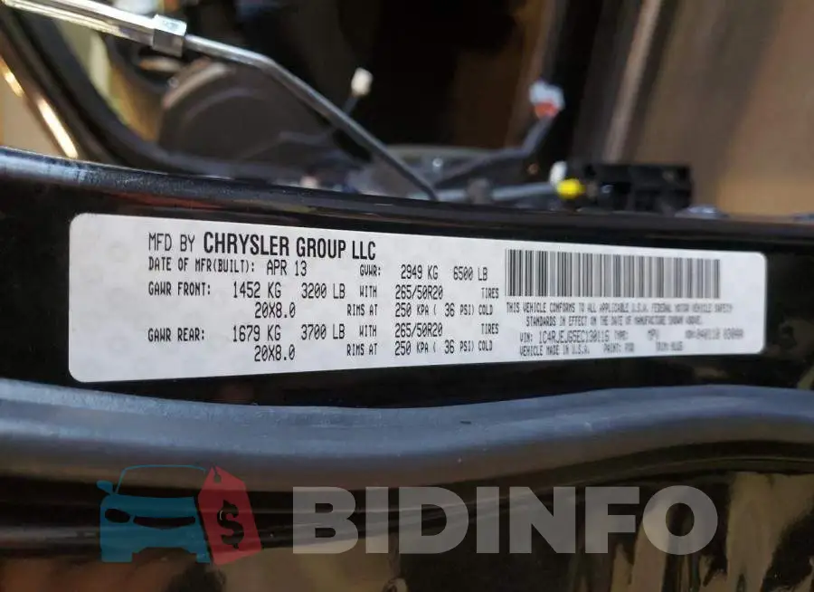 1C4RJEJG5EC130116 Photo# 13