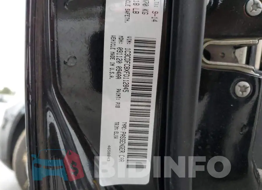 1C3CDFCBXFD112845 Photo# 12