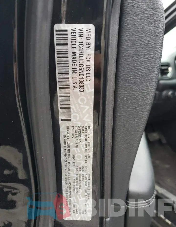 1C4RDJDG6NC198033 Photo# 13