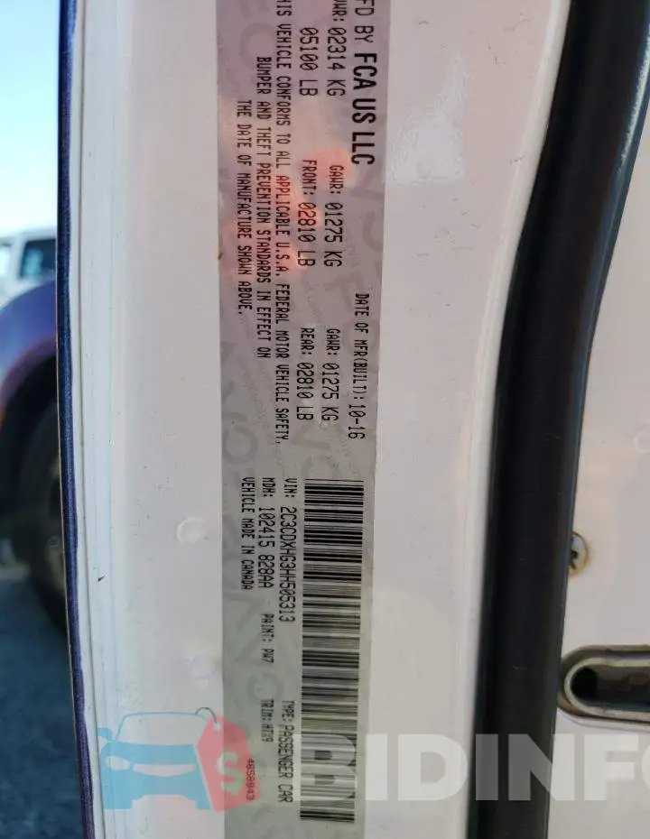 2C3CDXHG3HH505313 Photo# 13