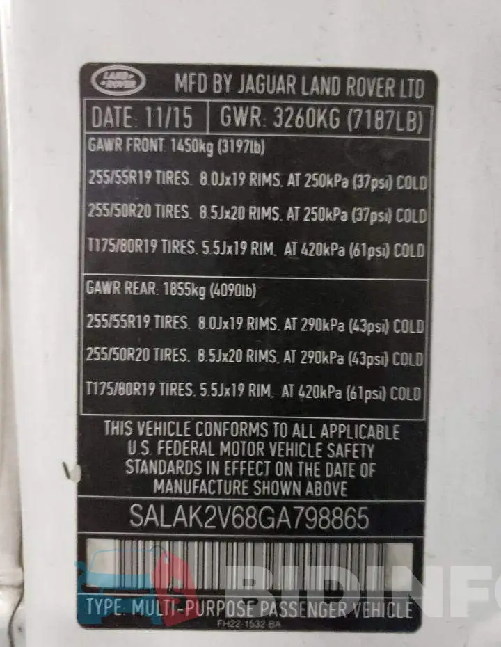 SALAK2V68GA798865 Photo# 12
