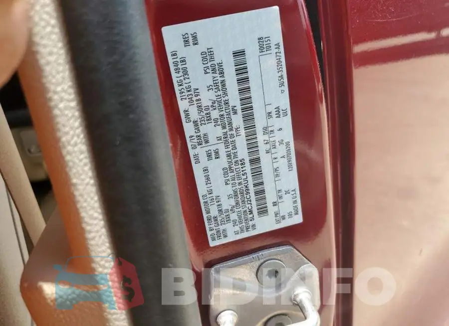 5LMCJ2C99KUL51185 Photo# 13