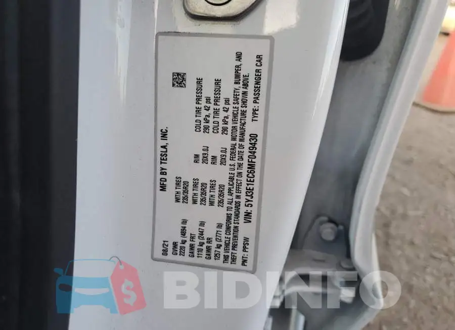 5YJ3E1EC6MF049430 Photo# 12