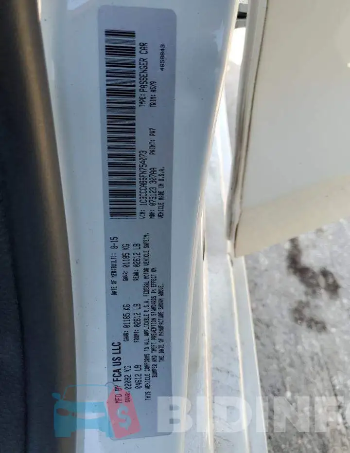 1C3CCCAB6FN754073 Photo# 12