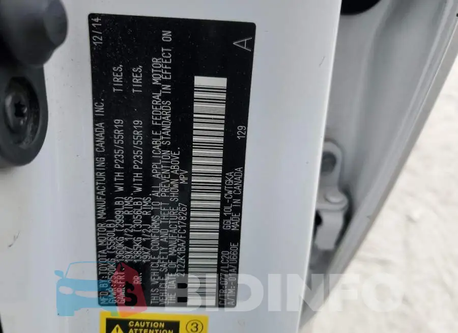 2T2ZK1BA7FC178267 Photo# 12