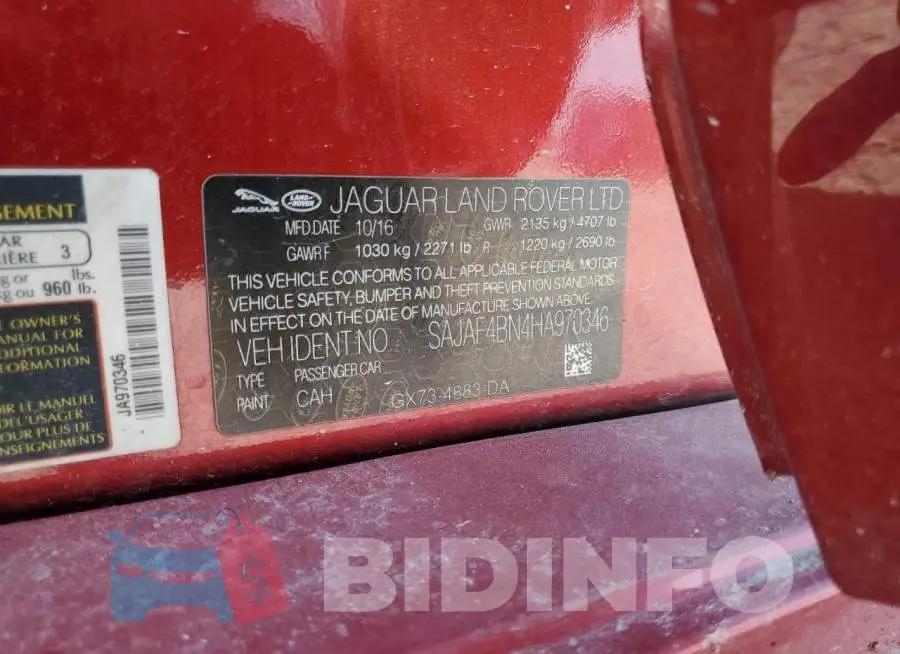 SAJAF4BN4HA970346 Photo# 12