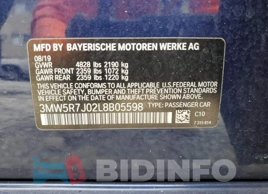 3MW5R7J02L8B05598 Photo# 12
