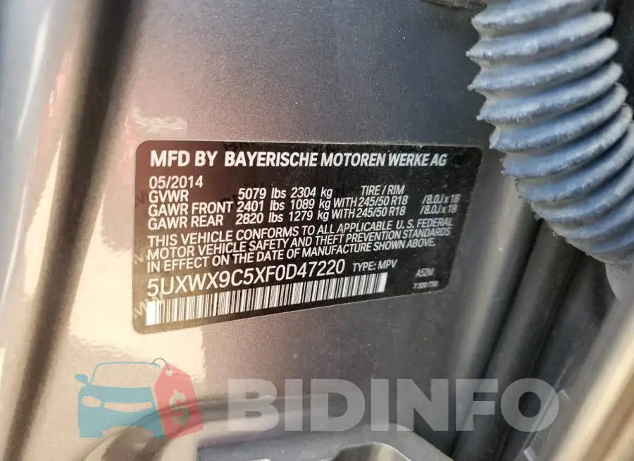 5UXWX9C5XF0D47220 Photo# 13