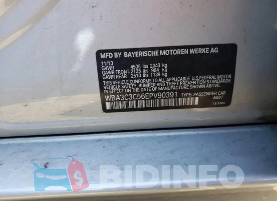 WBA3C3C56EPV90391 Photo# 13