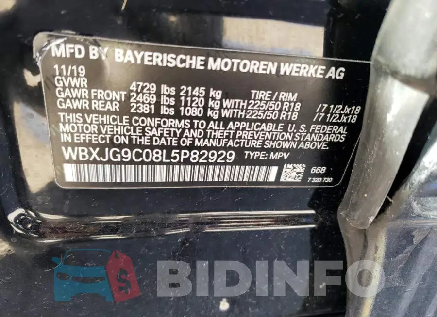 WBXJG9C08L5P82929 Photo# 13