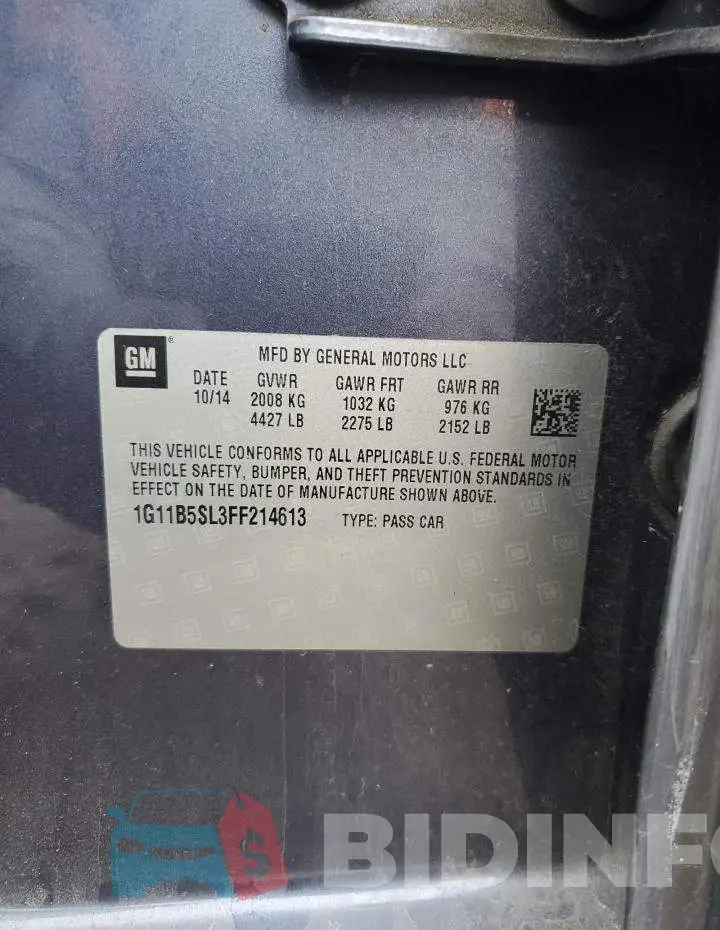 1G11B5SL3FF214613 Photo# 12