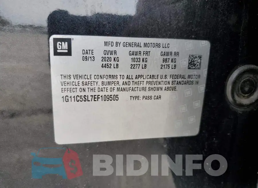 1G11C5SL7EF109505 Photo# 13