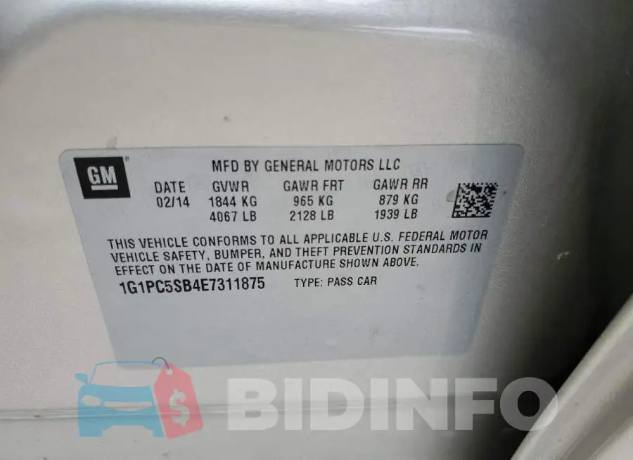 1G1PC5SB4E7311875 Photo# 12