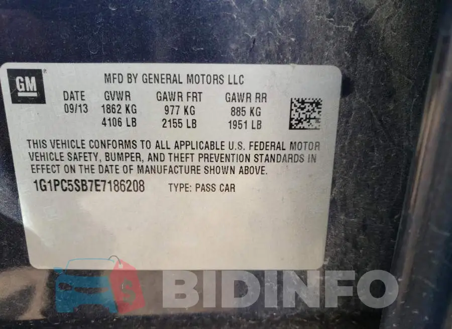 1G1PC5SB7E7186208 Photo# 12