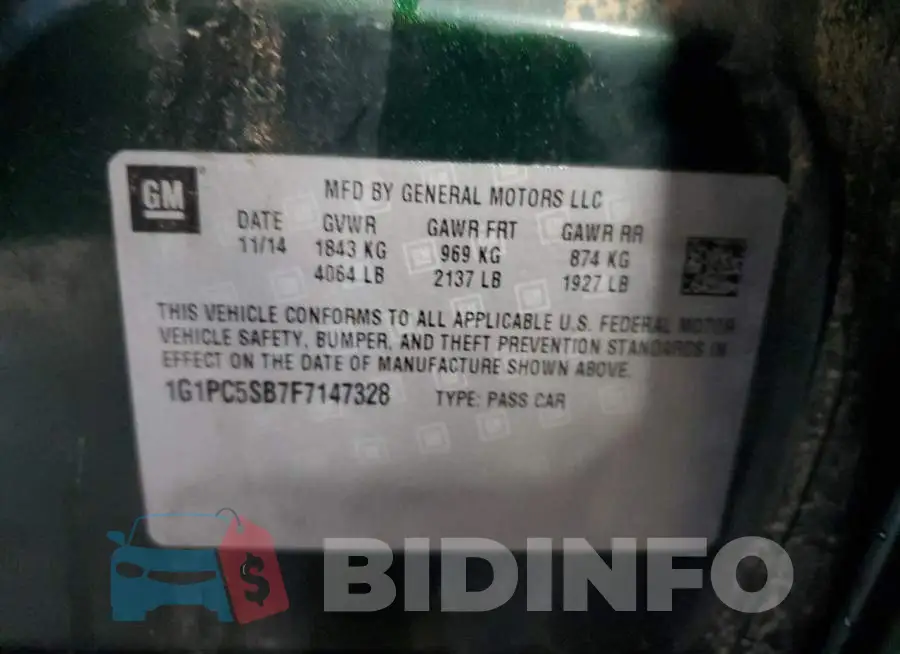 1G1PC5SB7F7147328 Photo# 12