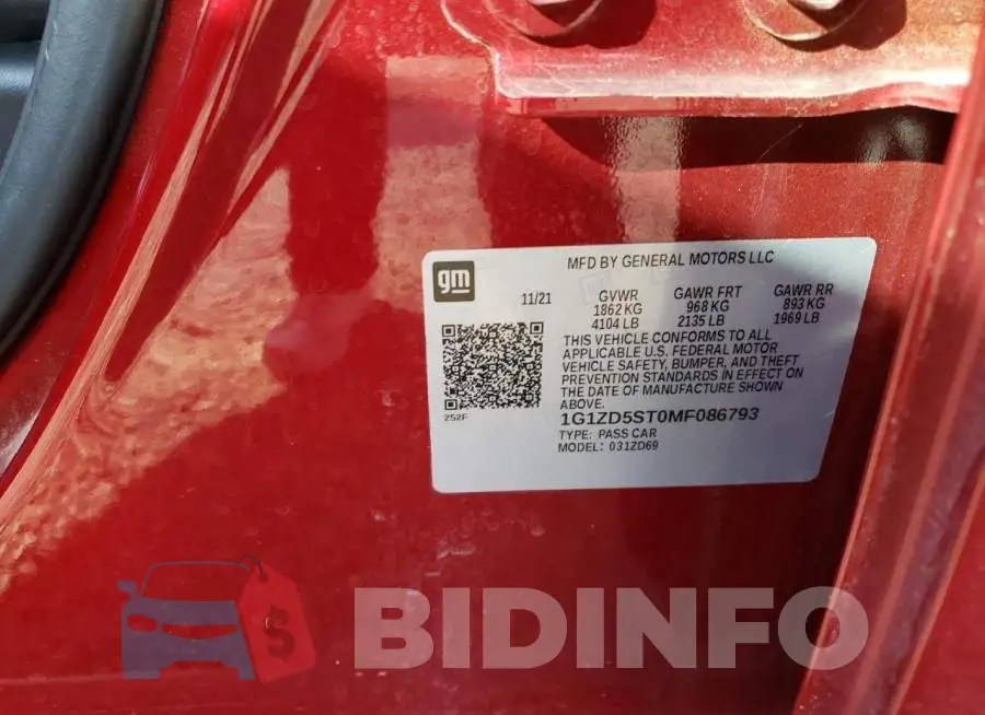 1G1ZD5ST0MF086793 Photo# 12