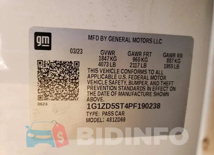 1G1ZD5ST4PF190238 Photo# 12
