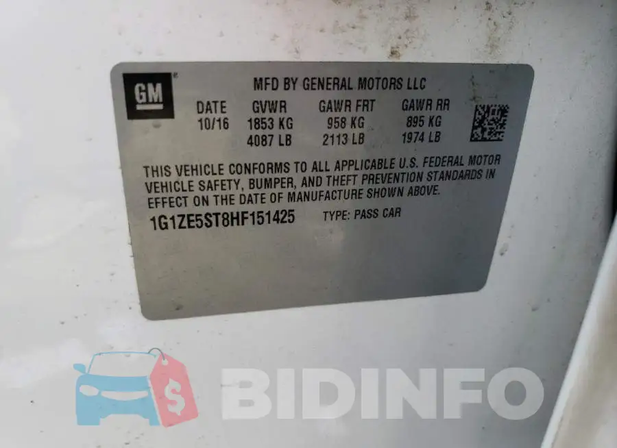 1G1ZE5ST8HF151425 Photo# 12
