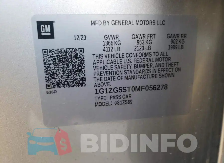 1G1ZG5ST0MF056278 Photo# 13