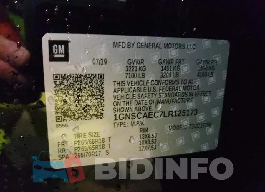 1GNSCAEC7LR125173 Photo# 13