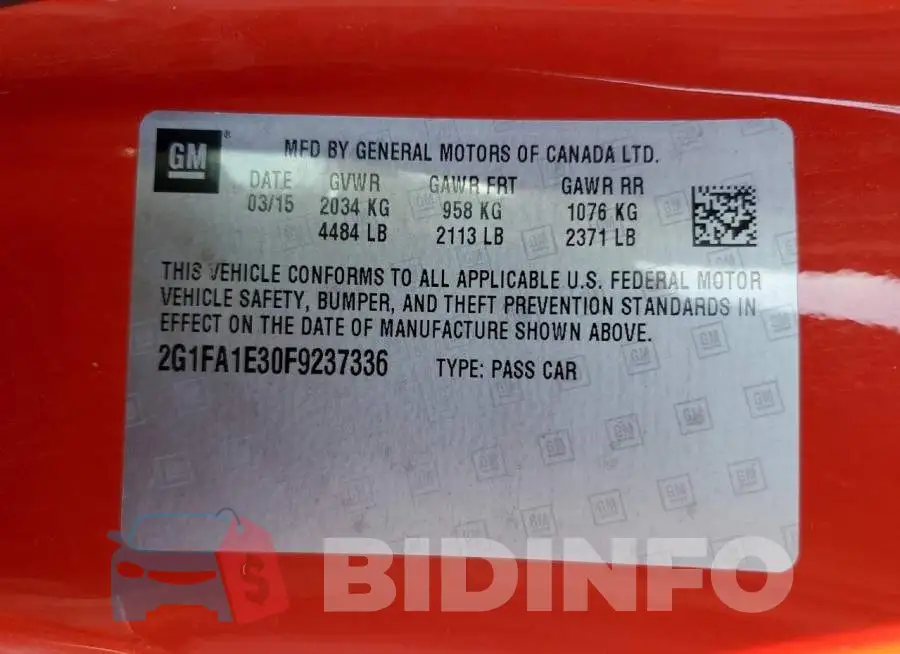 2G1FA1E30F9237336 Photo# 12