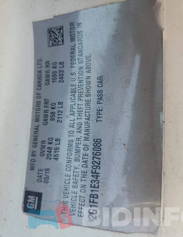 2G1FB1E34F9276086 Photo# 12