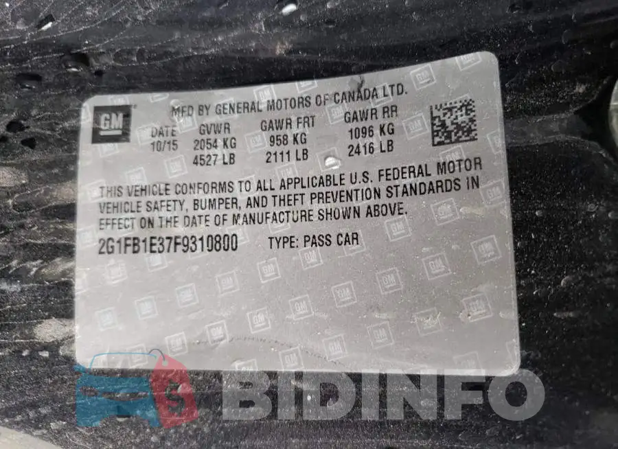 2G1FB1E37F9310800 Photo# 12