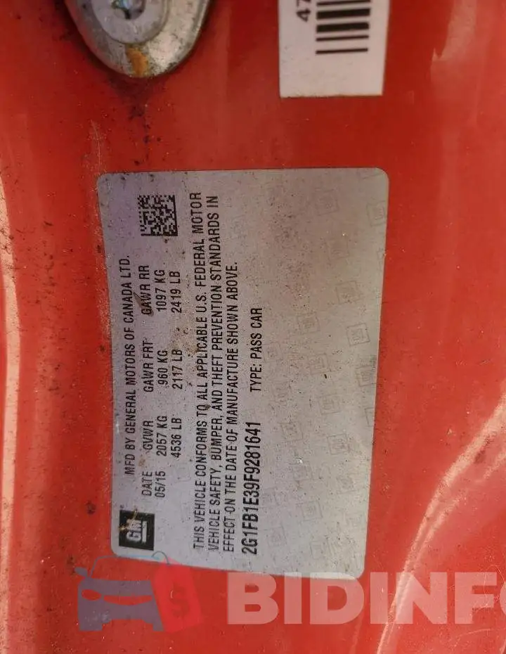 2G1FB1E39F9281641 Photo# 12