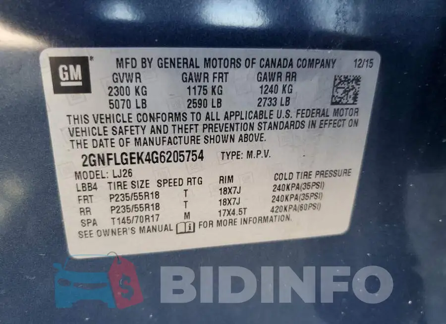 2GNFLGEK4G6205754 Photo# 12