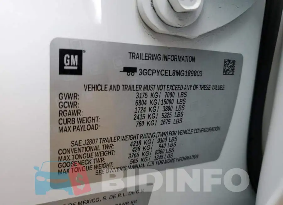 3GCPYCEL8MG189803 Photo# 12
