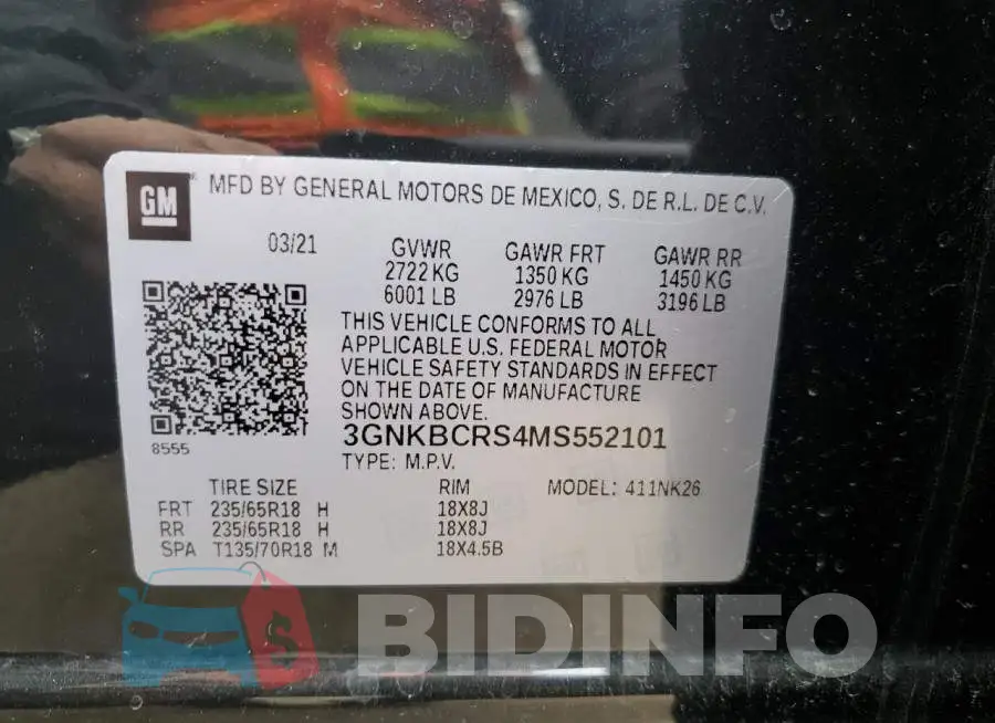 3GNKBCRS4MS552101 Photo# 13