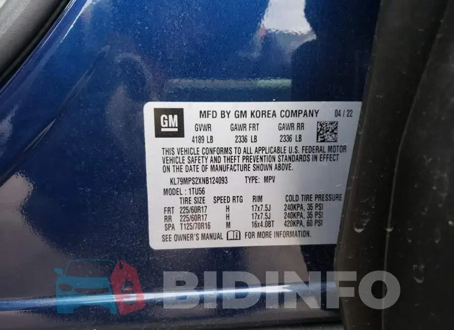 KL79MPS2XNB124093 Photo# 13