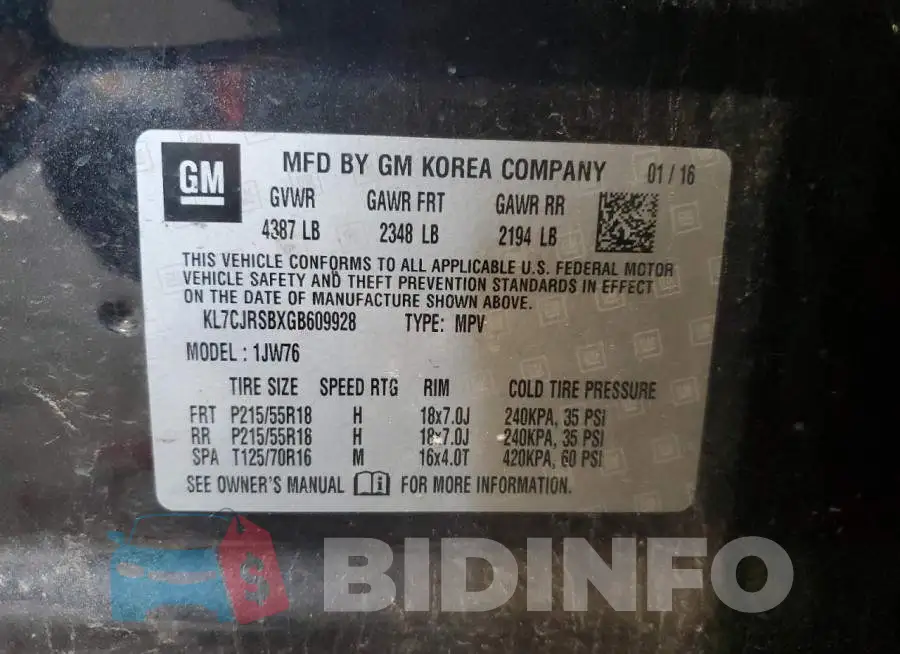 KL7CJRSBXGB609928 Photo# 12
