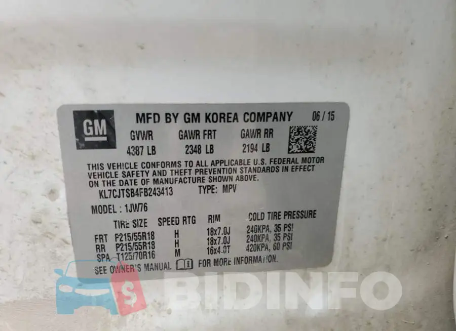 KL7CJTSB4FB243413 Photo# 14