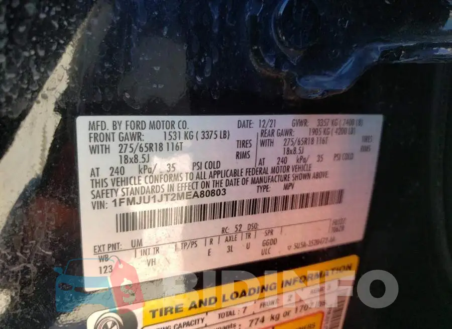1FMJU1JT2MEA80803 Photo# 13