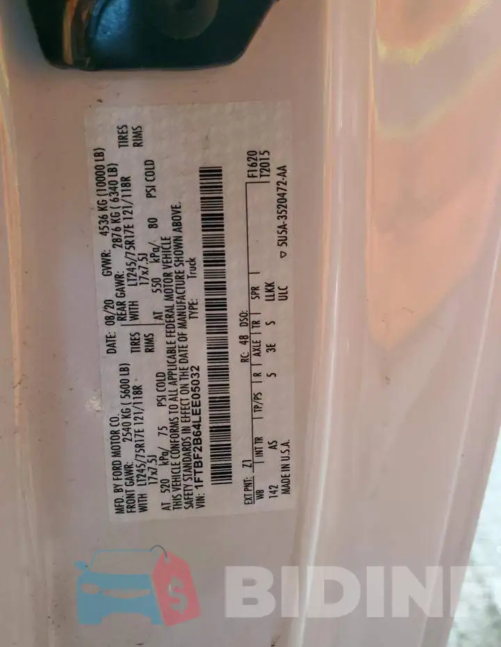 1FTBF2B64LEE05032 Photo# 13