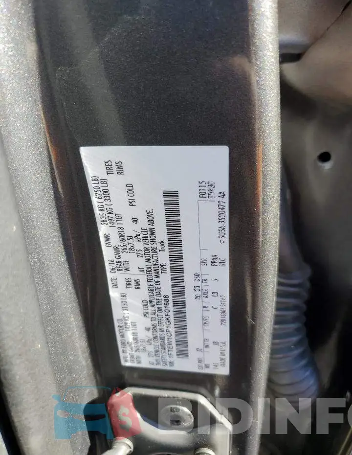 1FTEW1CP1GKF01688 Photo# 12