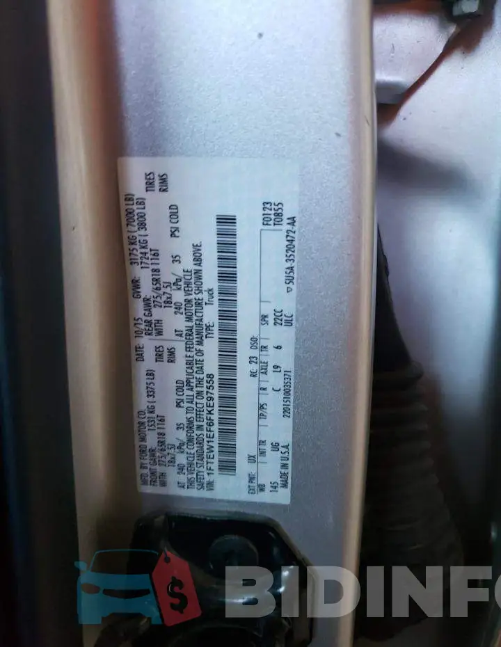 1FTEW1EF6FKE97558 Photo# 12