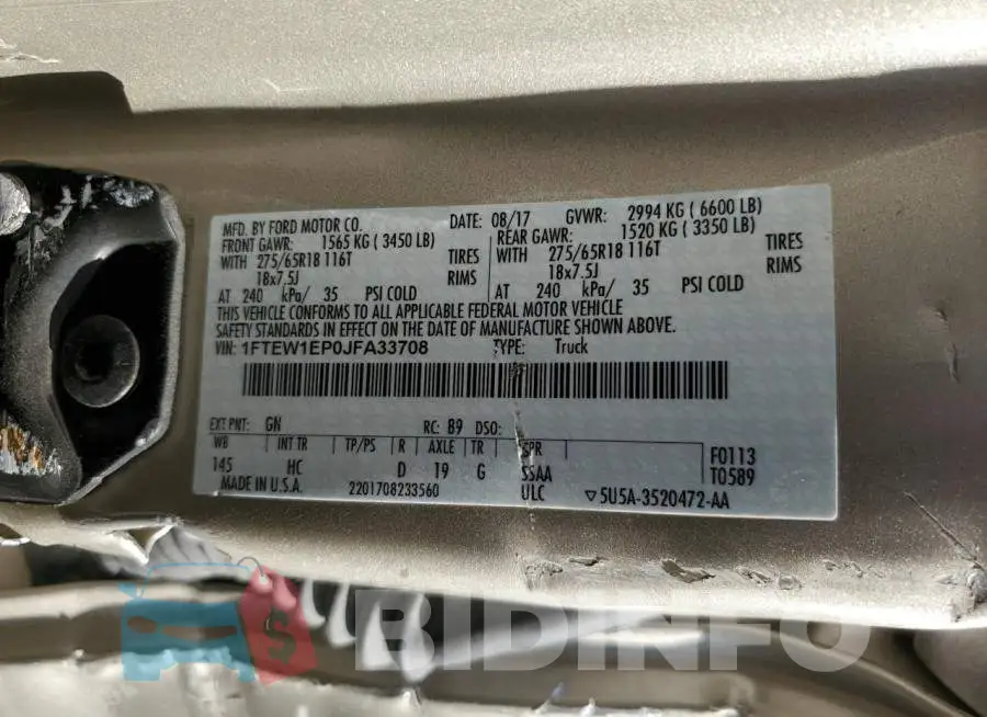1FTEW1EP0JFA33708 Photo# 12